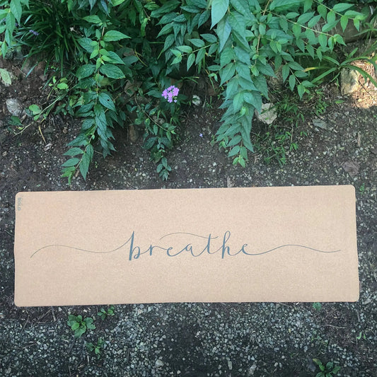 Cork Non-Slip Yoga Mat - Breathe The Rooted Soul Wellness Co.