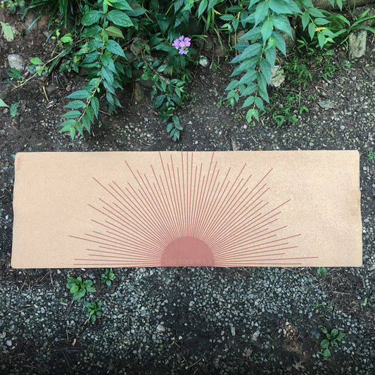 Cork Non-Slip Yoga Mat - Rising Sun