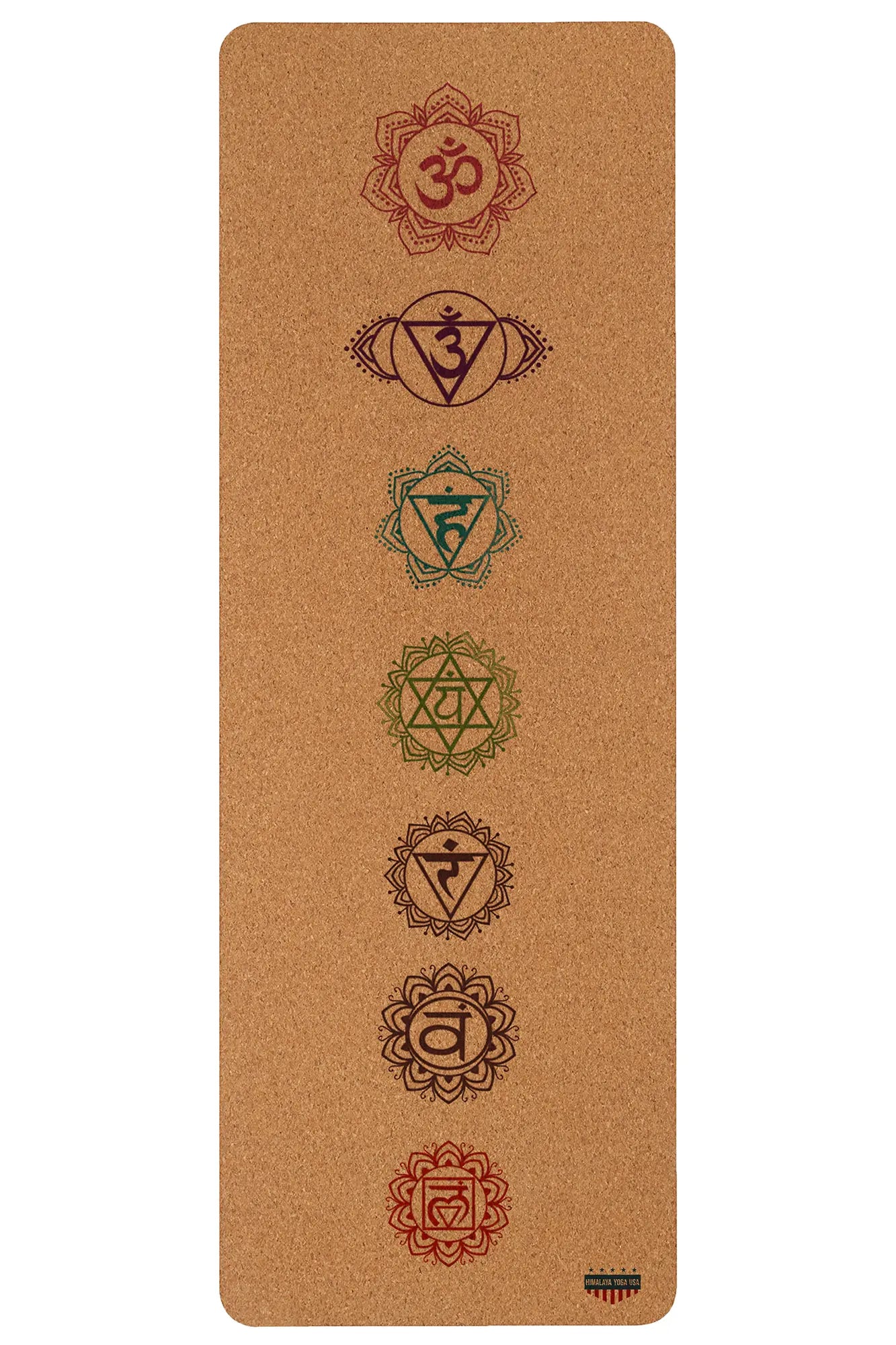 Himalaya Yoga USA - Chakras Cork Yoga Mat The Rooted Soul Wellness Co.