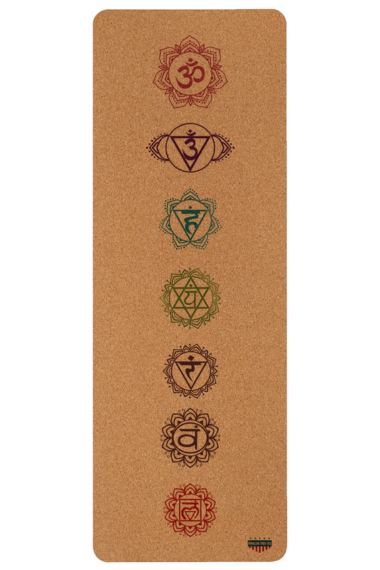 Himalaya Yoga USA - Chakras Cork Yoga Mat The Rooted Soul Wellness Co.