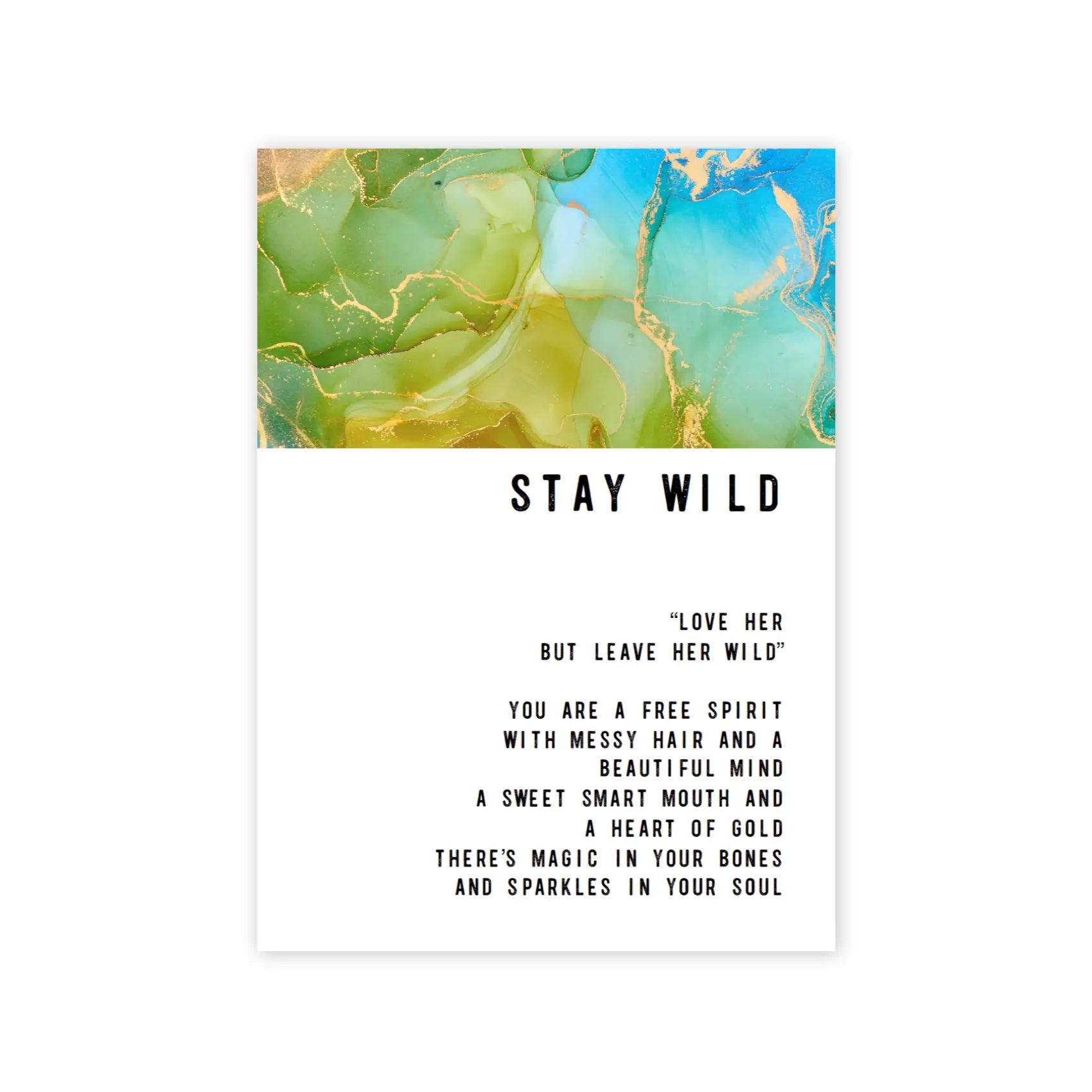 Stay Wild Greeting Card The Rooted Soul Wellness Co.