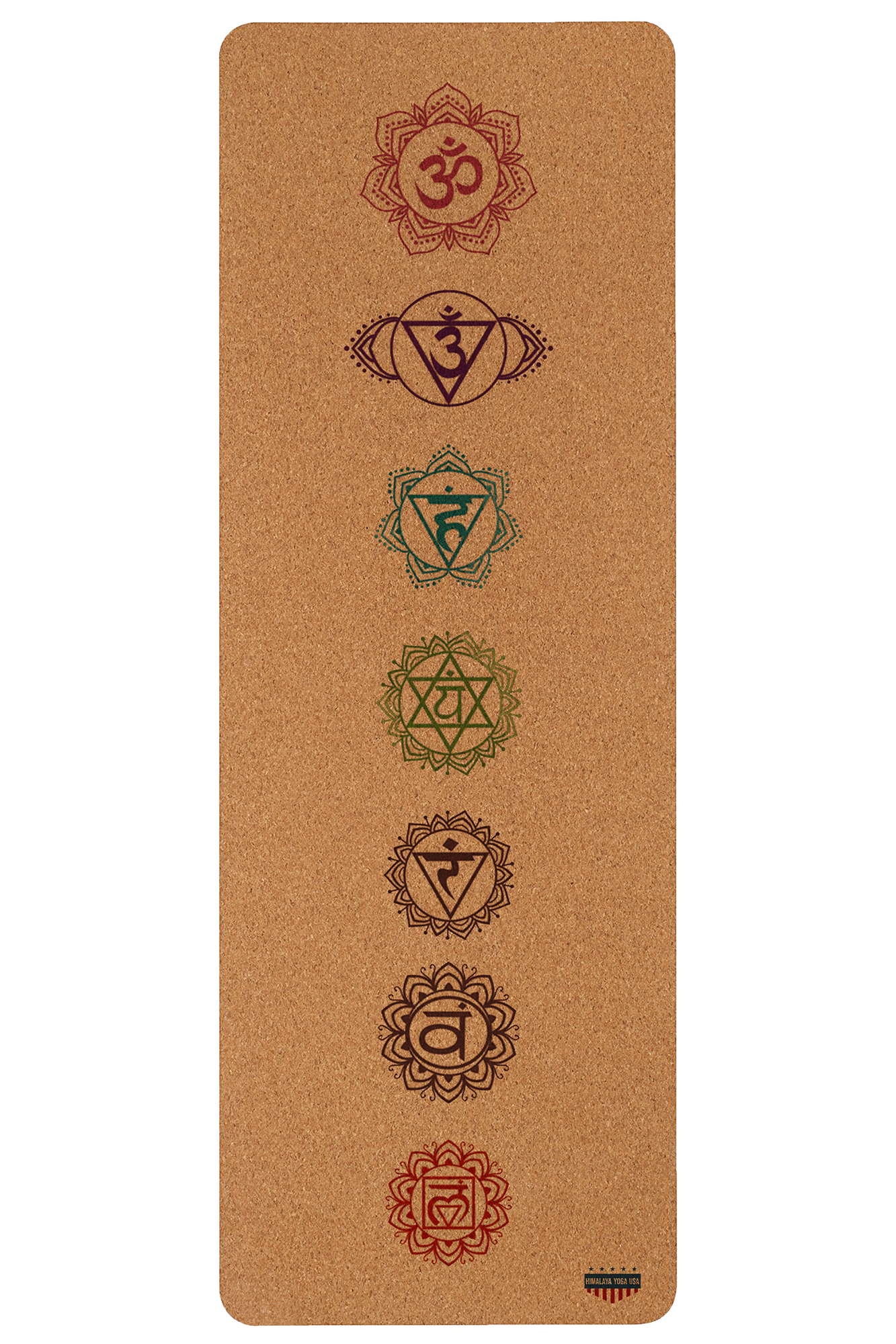 Himalaya Yoga USA - Chakras Cork Yoga Mat