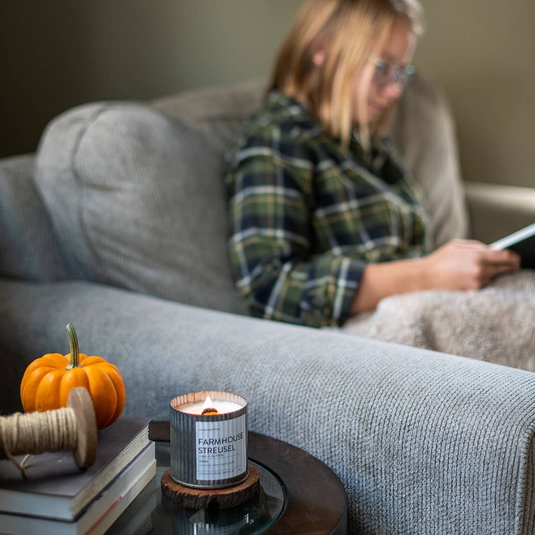 Bookworm Rustic Vintage Farmhouse Wood Wick Candle