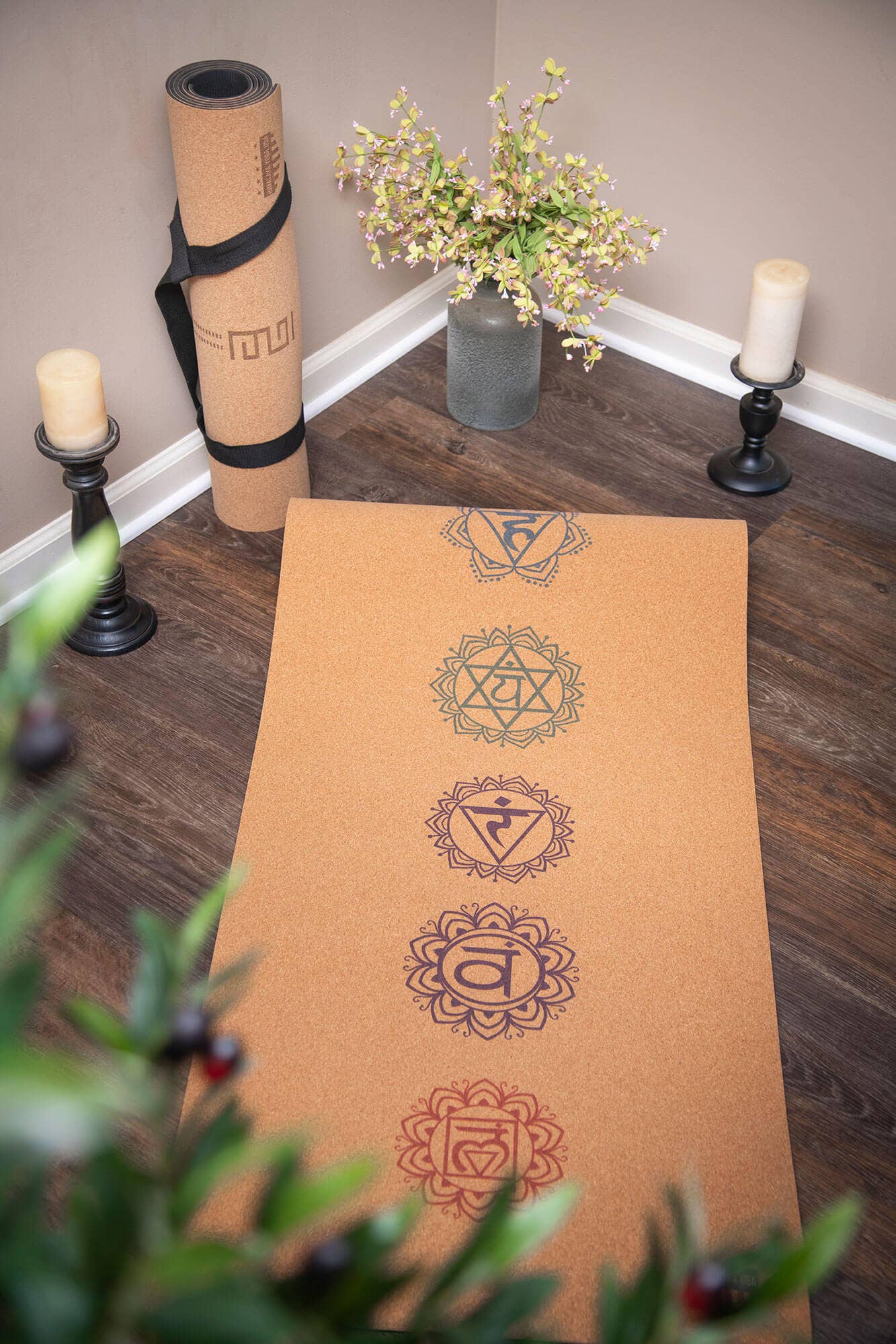 Himalaya Yoga USA - Chakras Cork Yoga Mat