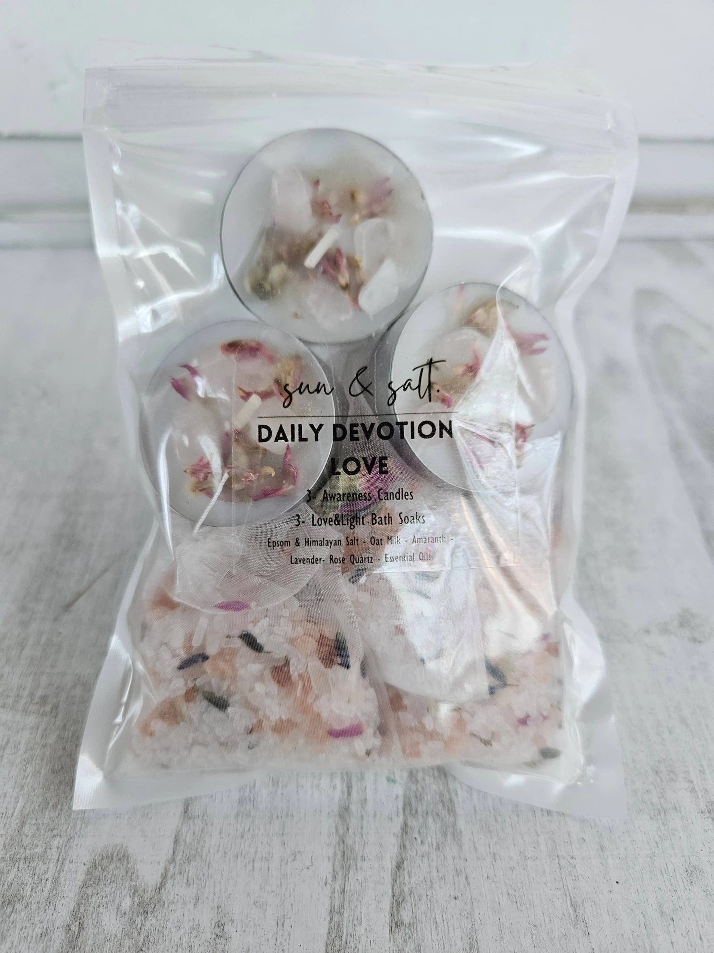 Lux&Lou - Daily Devotional - Love - Bath Kit - Bath Soak - Bath Salt Lux & Lou