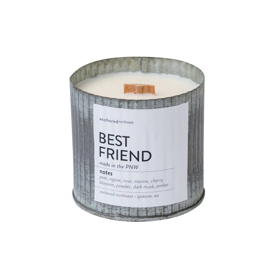 Anchored Northwest - Best Friend Wood Wick Rustic Farmhouse Soy Candle