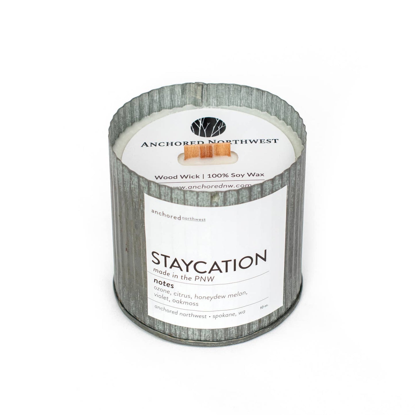 Anchored Northwest - Staycation Wood Wick Rustic Farmhouse Soy Candle